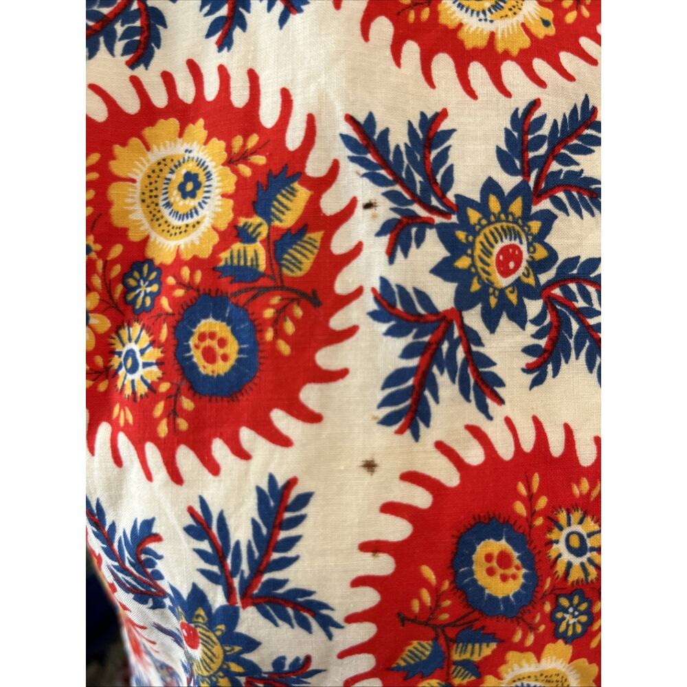 Vintage 50s 60s Handmade XS Floral Mini Summer Dress Mod MCM Retro Cotton Zip - Picture 4 of 14